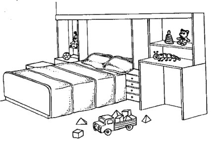 Раскраска дом внутри