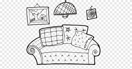 Комната для рисования черно белая