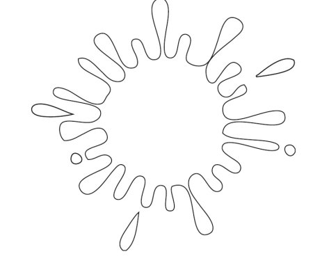 Клякса контур