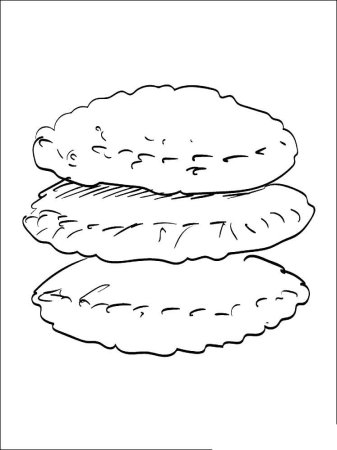 Пирожки раскраска
