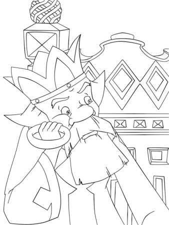 Иван Царевич и серый волк раскраска