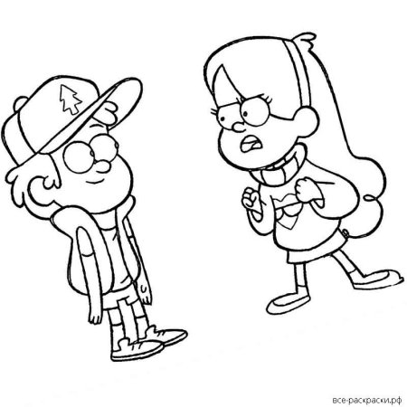 Мейбл и Зипер разукрашки