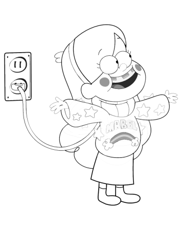 Раскраска Гравити Фолз Мэйбл