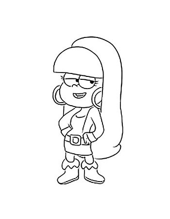 Герои Гравити Фолз раскраска Мэбл