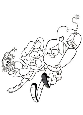 Герои Гравити Фолз раскраска Мейбл