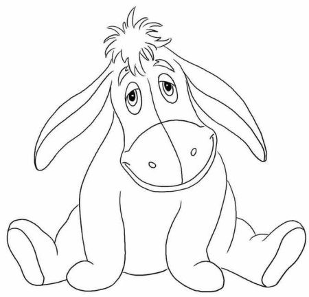 Ослик раскраска