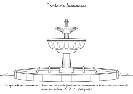 Фонтан карандашом