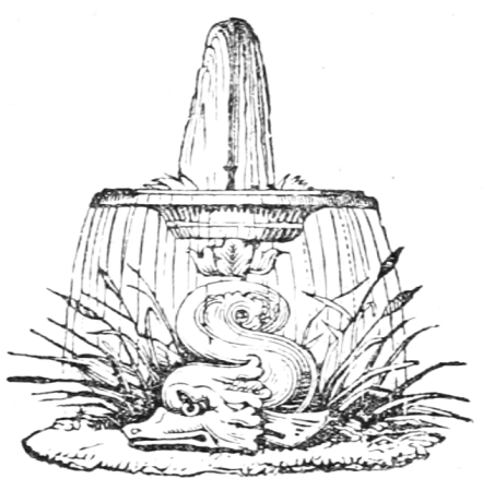 Фонтан для срисовки карандашом