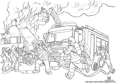 Служба спасения раскраски для детей
