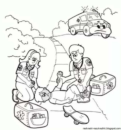 Рисунки для срисовки пожарный