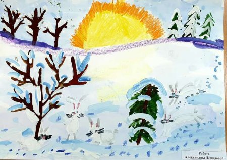 Рисунок на тему поет зима аукает