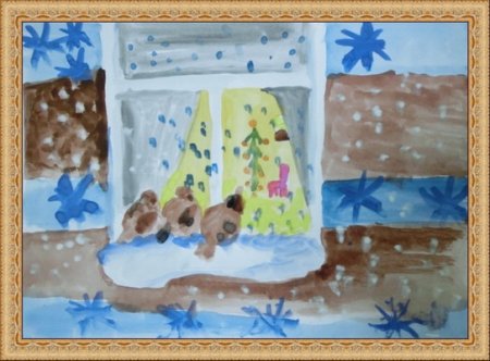 Рисунок зима аукает