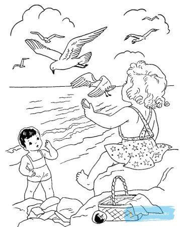 Безопасность летом раскраски для детей