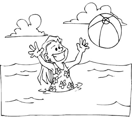 Раскраска бассейн