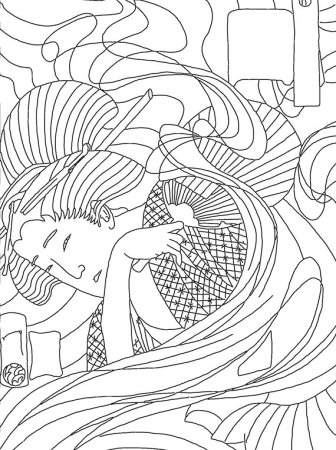 Раскраска японские мотивы