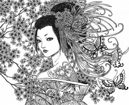 Раскраски в японском стиле