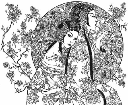 Раскраски в японском стиле