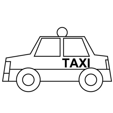 Раскраска такси