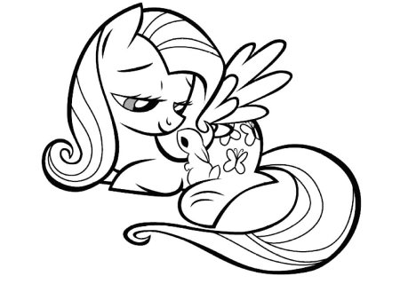 Раскраска my little Pony Флаттершай