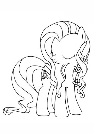 Раскраска my little Pony Флаттершай