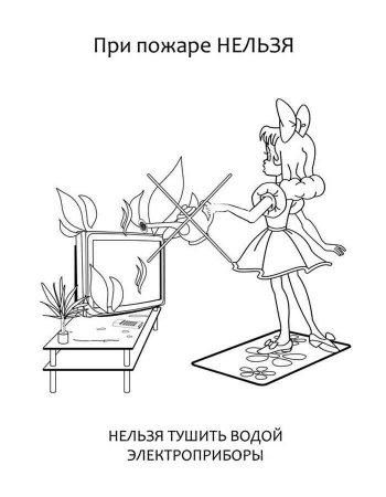Раскраска пожарная безопасность для школьников