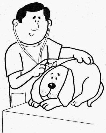 Профессия ветеринар раскраска