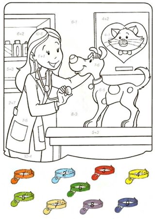 Ветеринарный врач раскраска