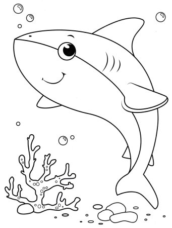 Baby Shark раскраска