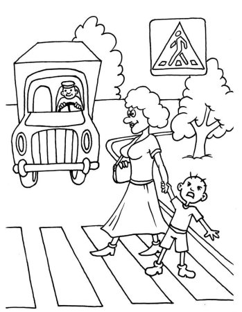 Раскраска ПДД