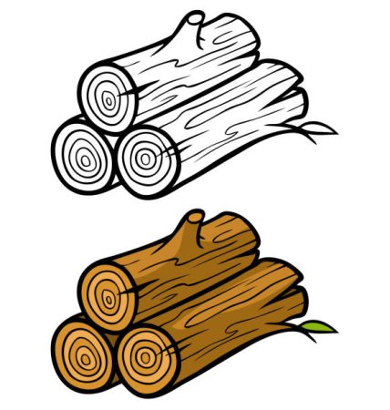 Дрова раскраска для детей