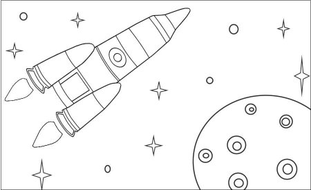 Космос раскраска для детей