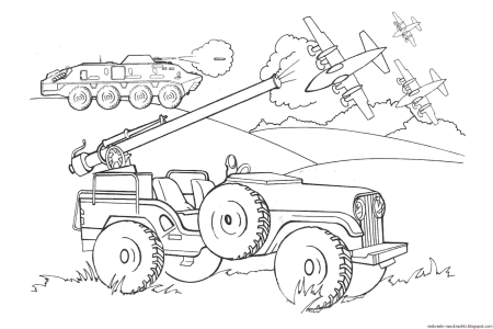 Раскраска «Военная техника»