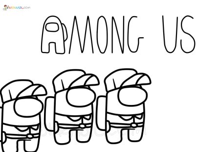 Раскраски амонг АС персонажи игры