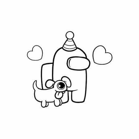 Раскраска амонг АС