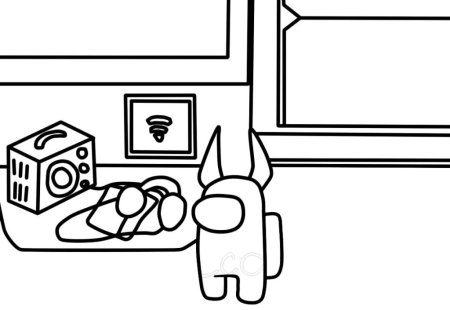 Раскраски амонг АС игра для распечатки