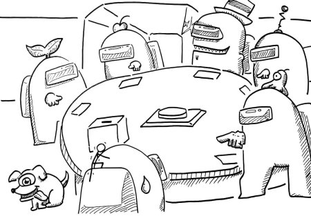 Раскраска амонг АС предатель предатель