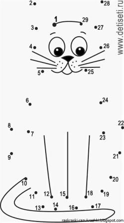 Обвести картинку по цифрам