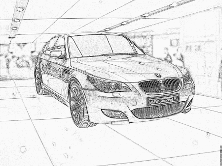 Раскраска BMW m5 f90