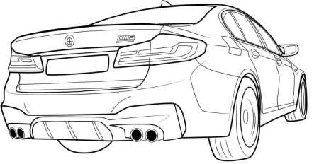 Раскраска машины BMW m3 GTR