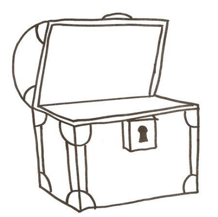 Сундук раскраска для детей