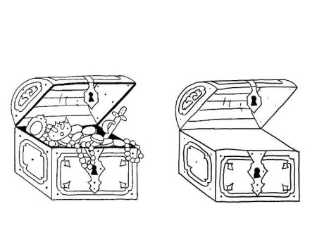 Сундук раскраска