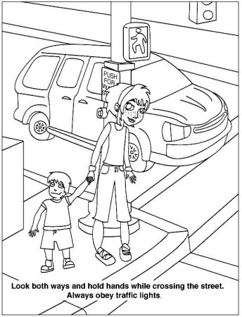 Раскраски для детей ПДД для малышей