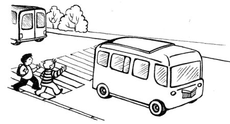 Раскраска пешеход