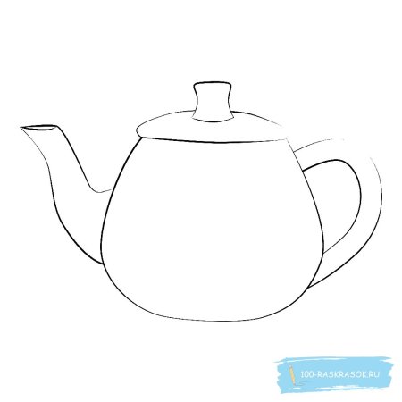 Чайник для раскрашивания для детей