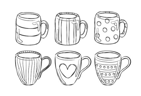 Посуда. Раскраска