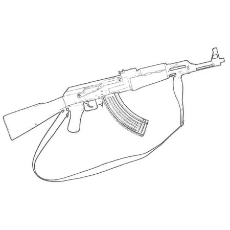 АК 47 раскраска