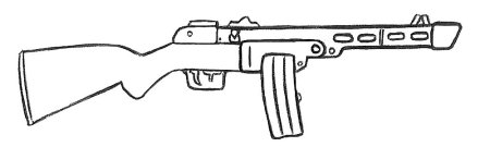 М416 автомат чертёж рисования