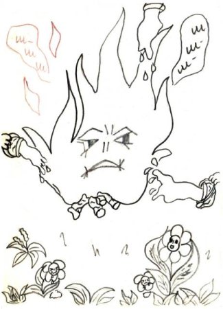 Раскраска Берегись огня