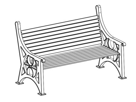 Скамейка раскраска