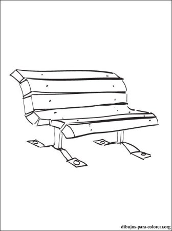 Скамейка раскраска